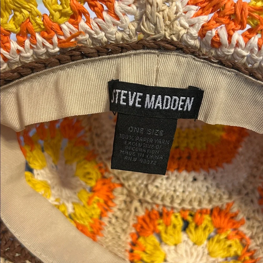 Steve Madden Crochet Sun Hat - Multicolor One Size